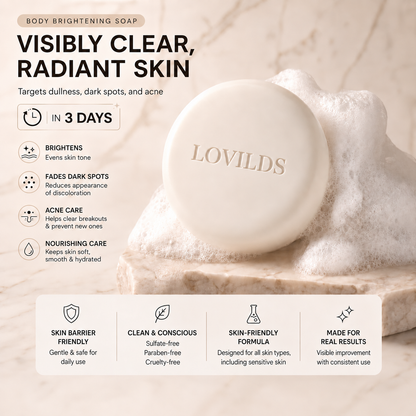 🧼 Niacinamide Brightening Soap for Dark Spots, Freckles, Acne Marks & Uneven Skin Tone
