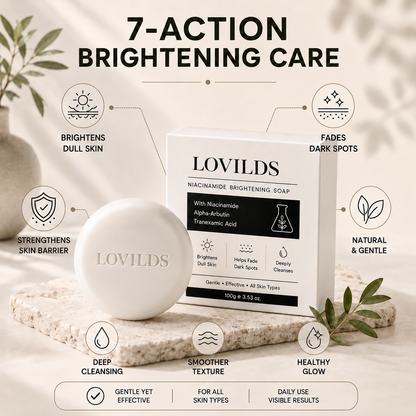 🧼 Niacinamide Brightening Soap for Dark Spots, Freckles, Acne Marks & Uneven Skin Tone