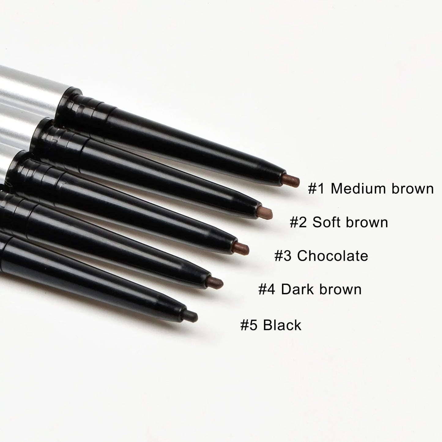 5PC 1.5mm thin silver double-ended eyebrow pencil