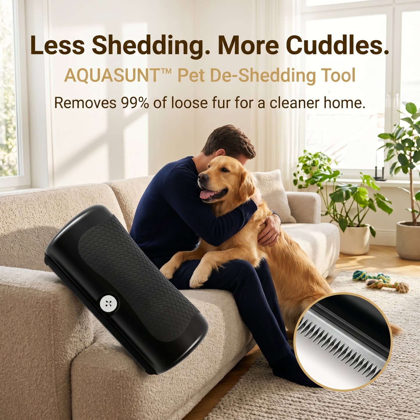 AQUASUNT™ Pet De-Shedding Tool