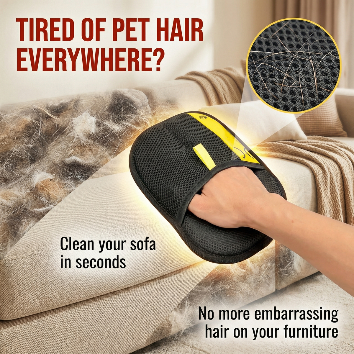 Buy 1 Get 1 Free Aquasunt™ Electrostatic Pet Hair Removal Grooming Gloves