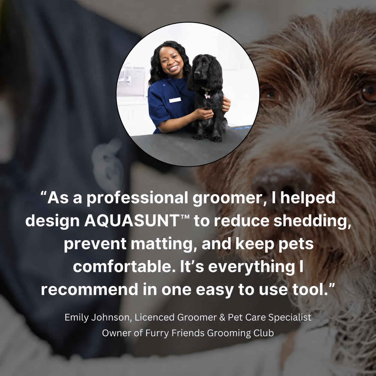 AQUASUNT™ Pet De-Shedding Tool