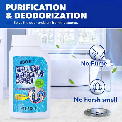 BBOJI™ Upgrade Pipe Dredging Agent for Kitchen and Toilet Pipelines,Dissolves 200+ Blockages and Kills 99% of Bacteria.